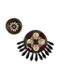 La DoubleJ beaded sequined pins (set of two) - Black