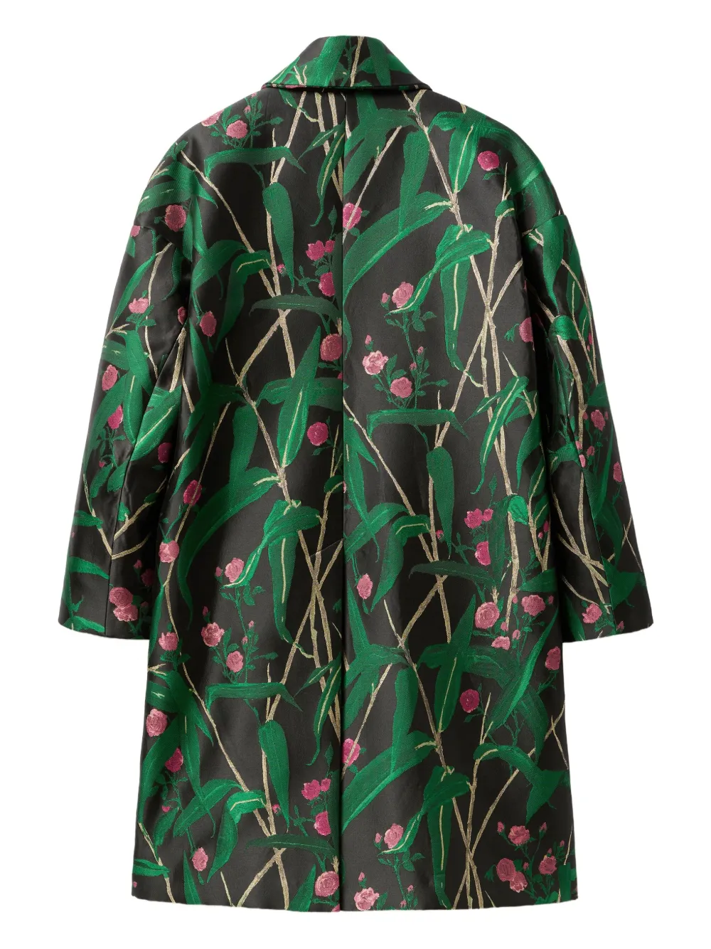 La DoubleJ Boxy jas met bloemenprint Zwart