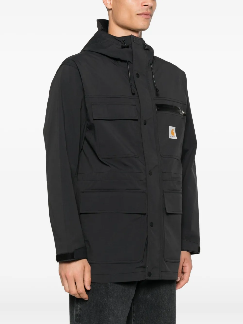 Carhartt WIP Bowden regenjas met capuchon Zwart