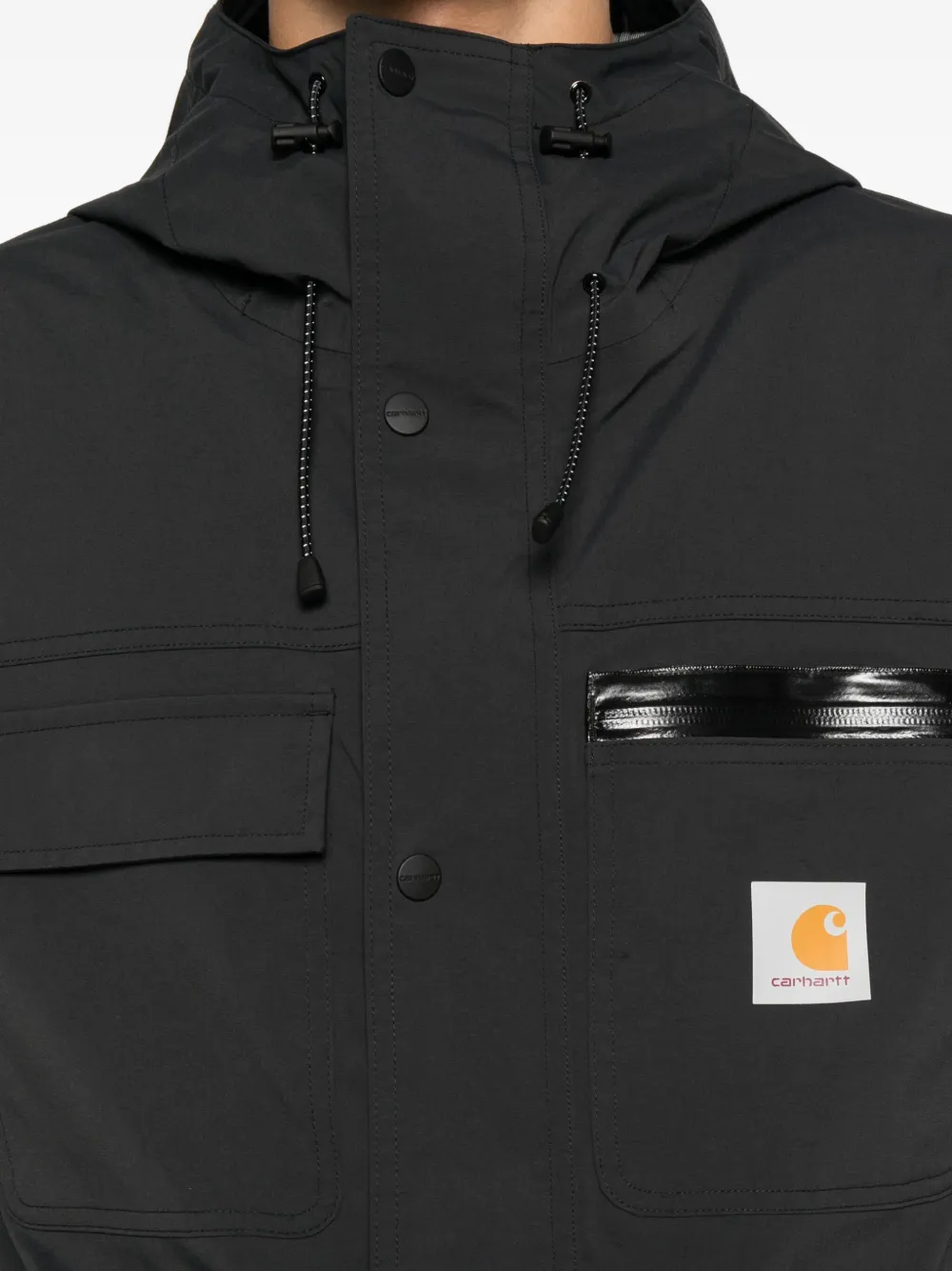 Carhartt WIP Bowden regenjas met capuchon Zwart