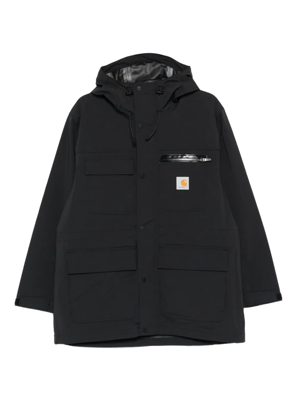 Carhartt WIP Bowden フーデッド レインコート - ブラック Carhartt WIP Bowden フーデッド レインコート - ブラック
