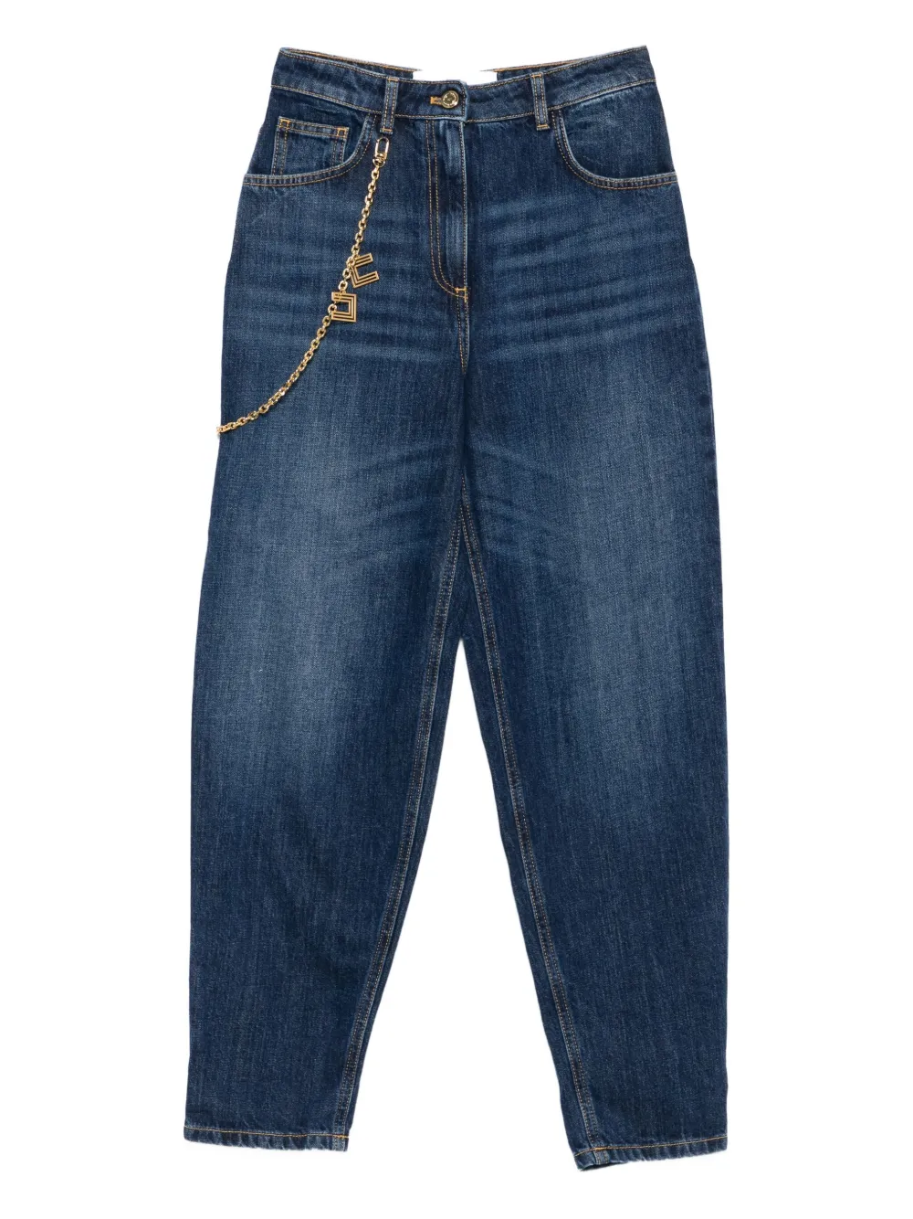 Elisabetta Franchi chain-embellished jeans - ブルー Elisabetta Franchi chain-embellished jeans - ブルー