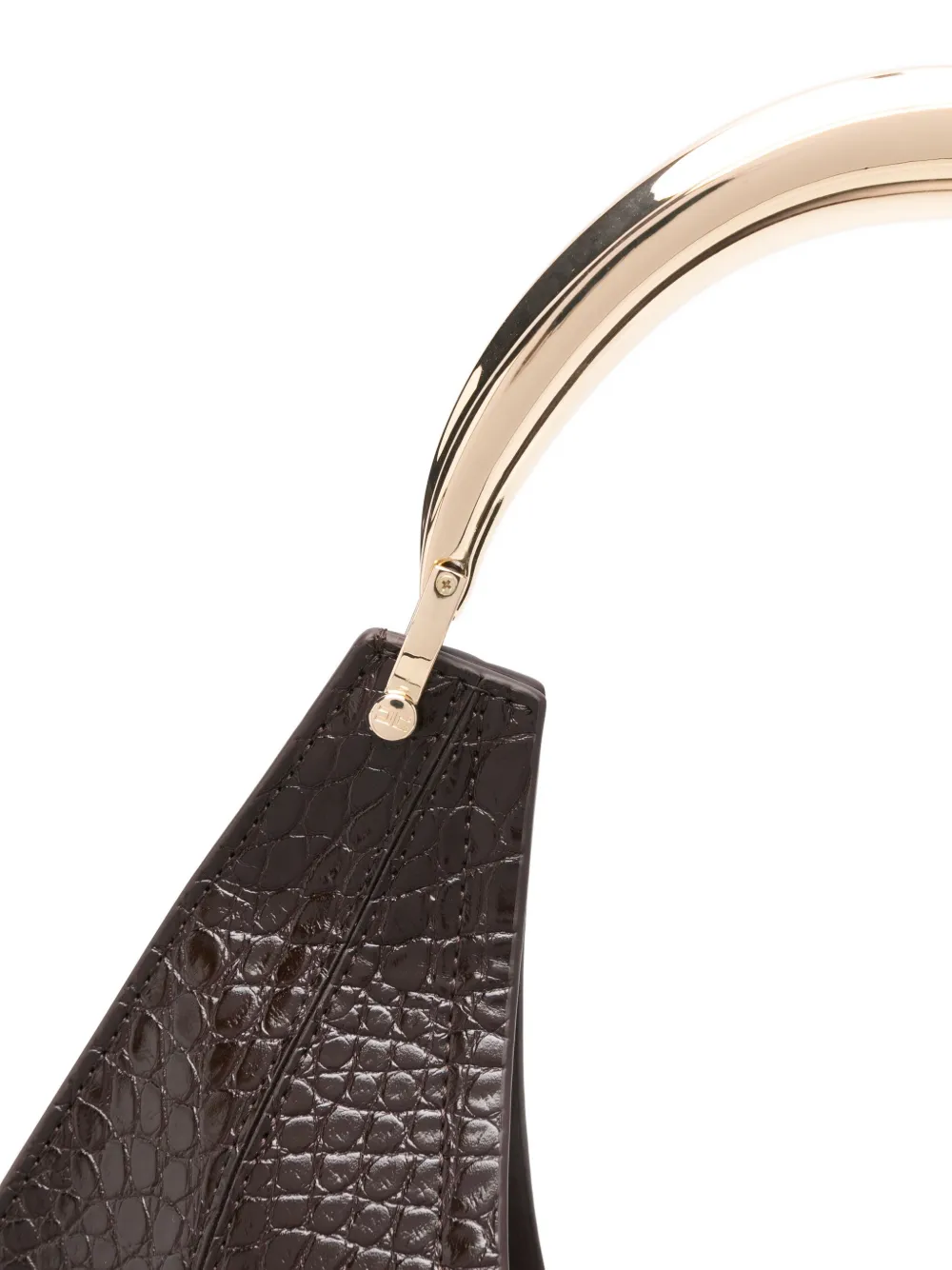 Elisabetta Franchi Hobo grote schoudertas met handgreep Bruin