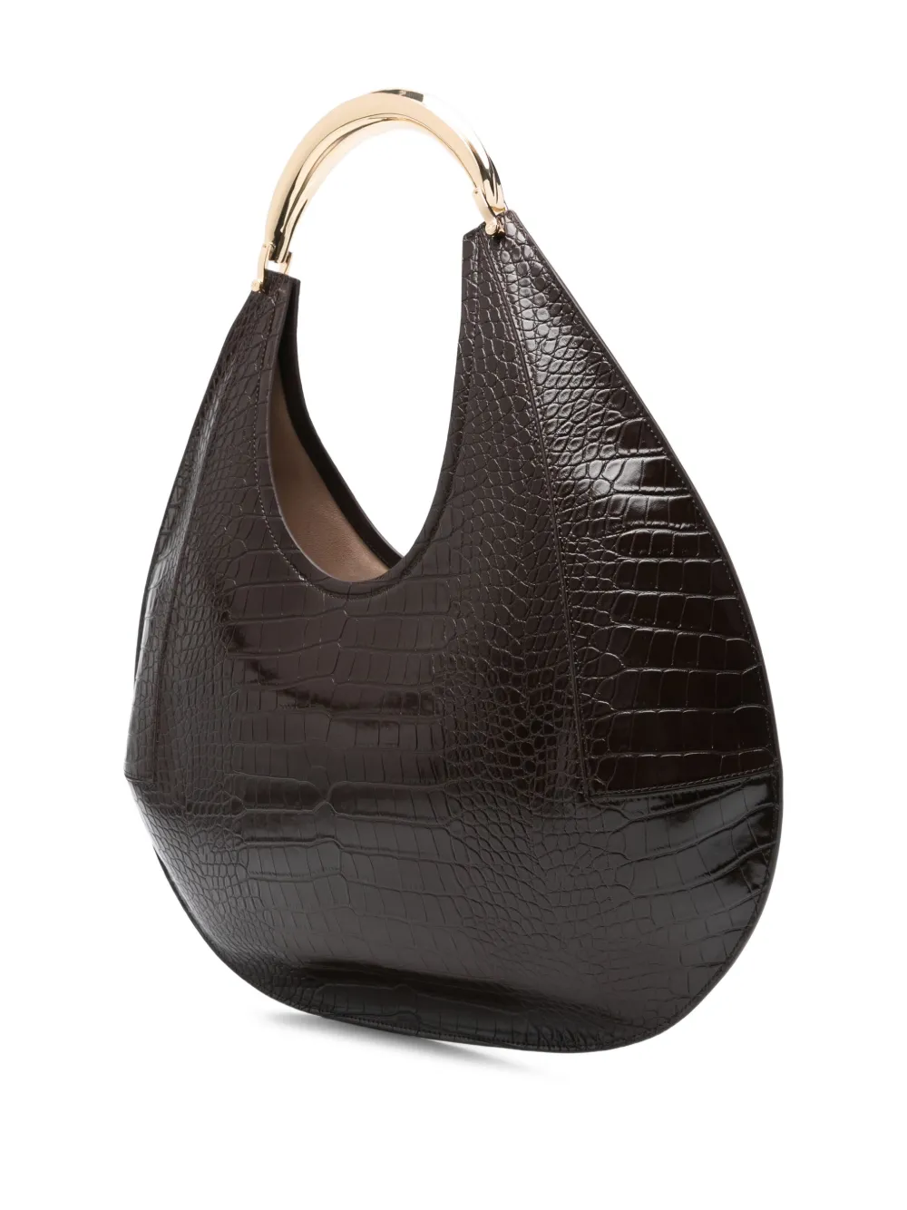 Elisabetta Franchi Hobo grote schoudertas met handgreep Bruin
