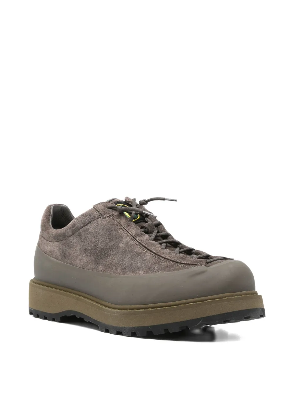 Stone Island Lace-up Suede Sneakers In Green