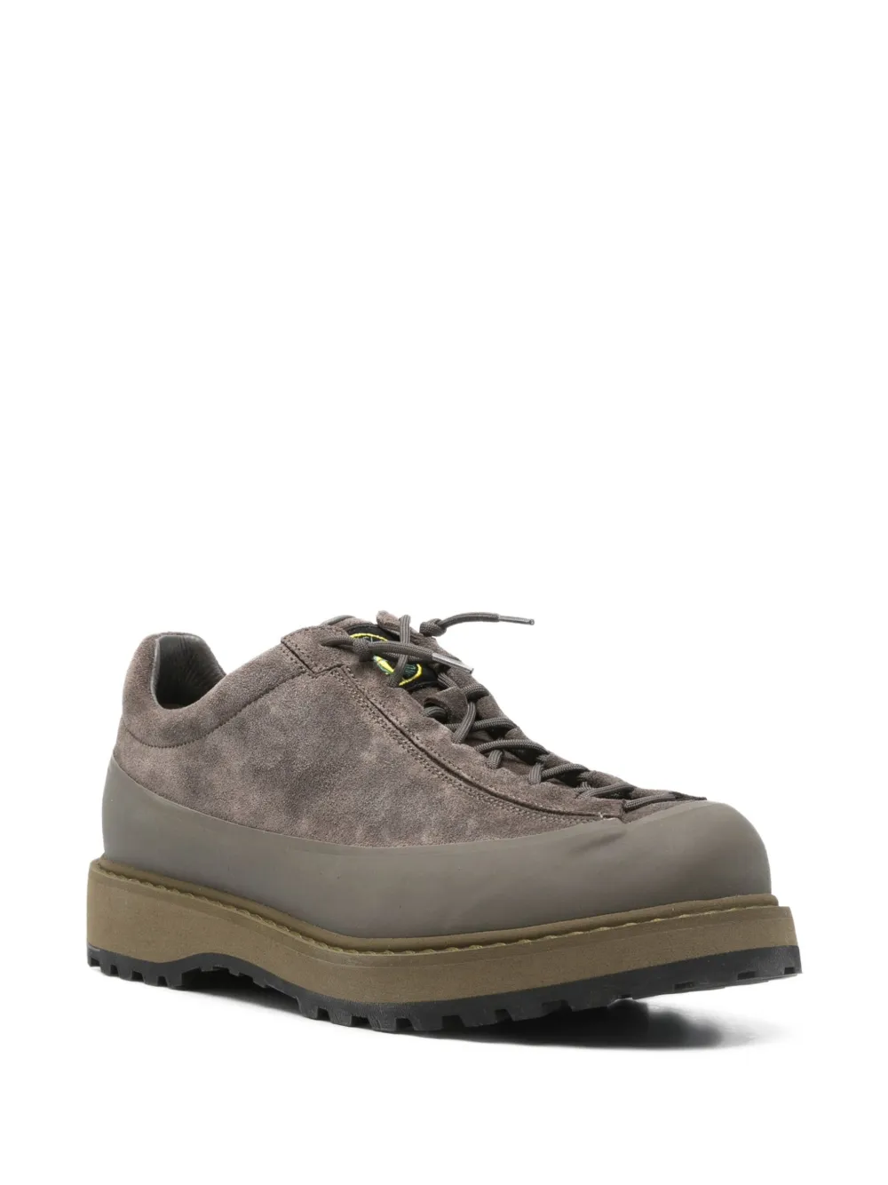 Stone Island lace-up suede sneakers Green