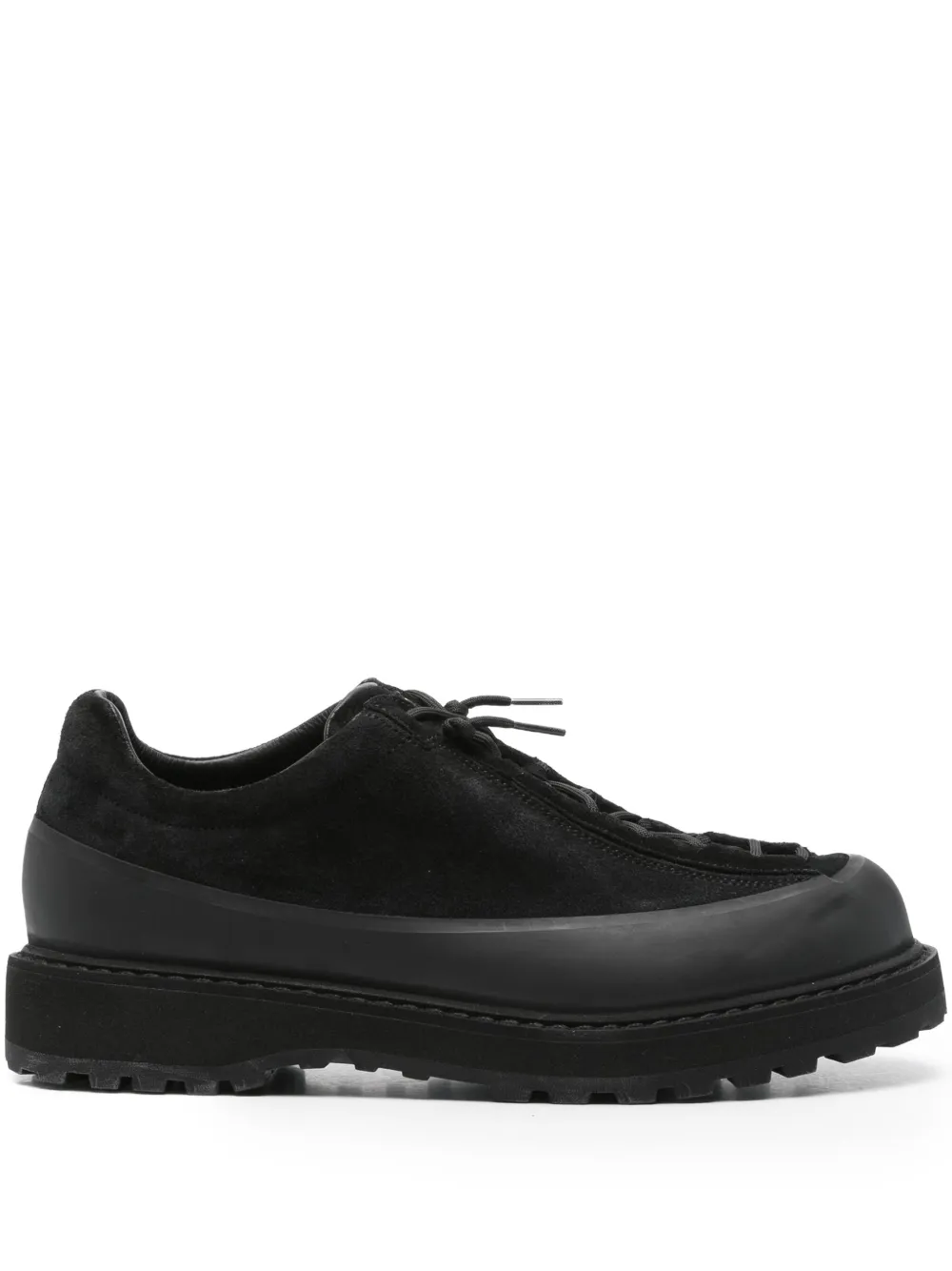 Stone Island lace-up suede sneakers Black