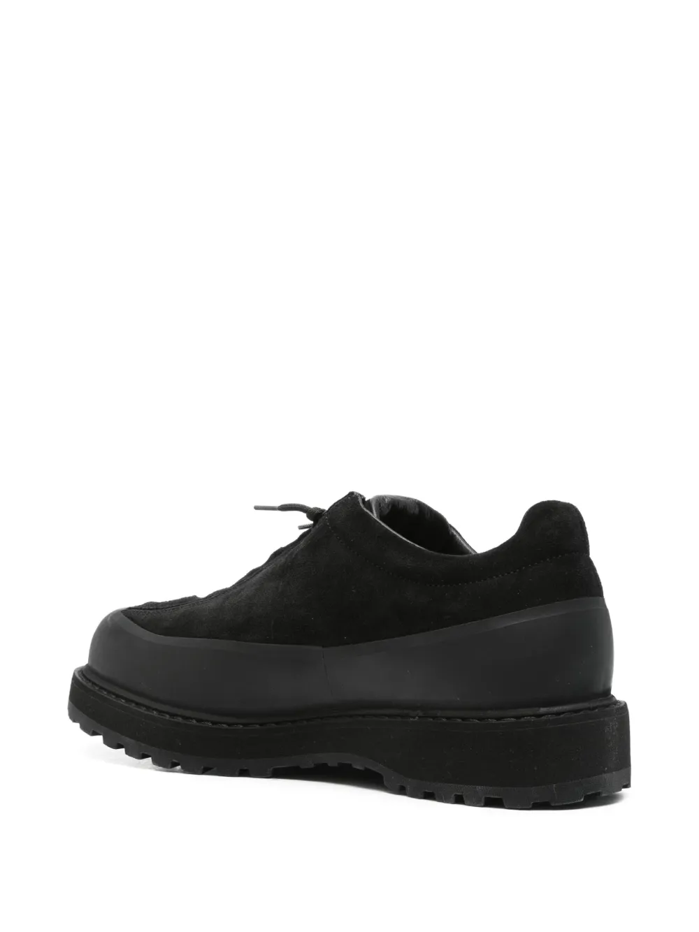 Stone Island lace-up suede sneakers Black