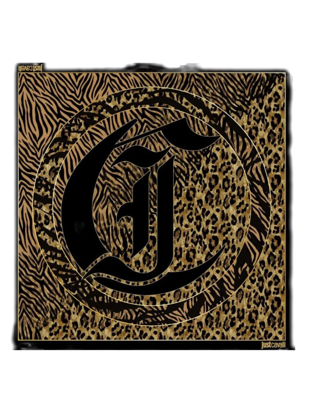 Just Cavalli printed silk scarf | Black | Image 1