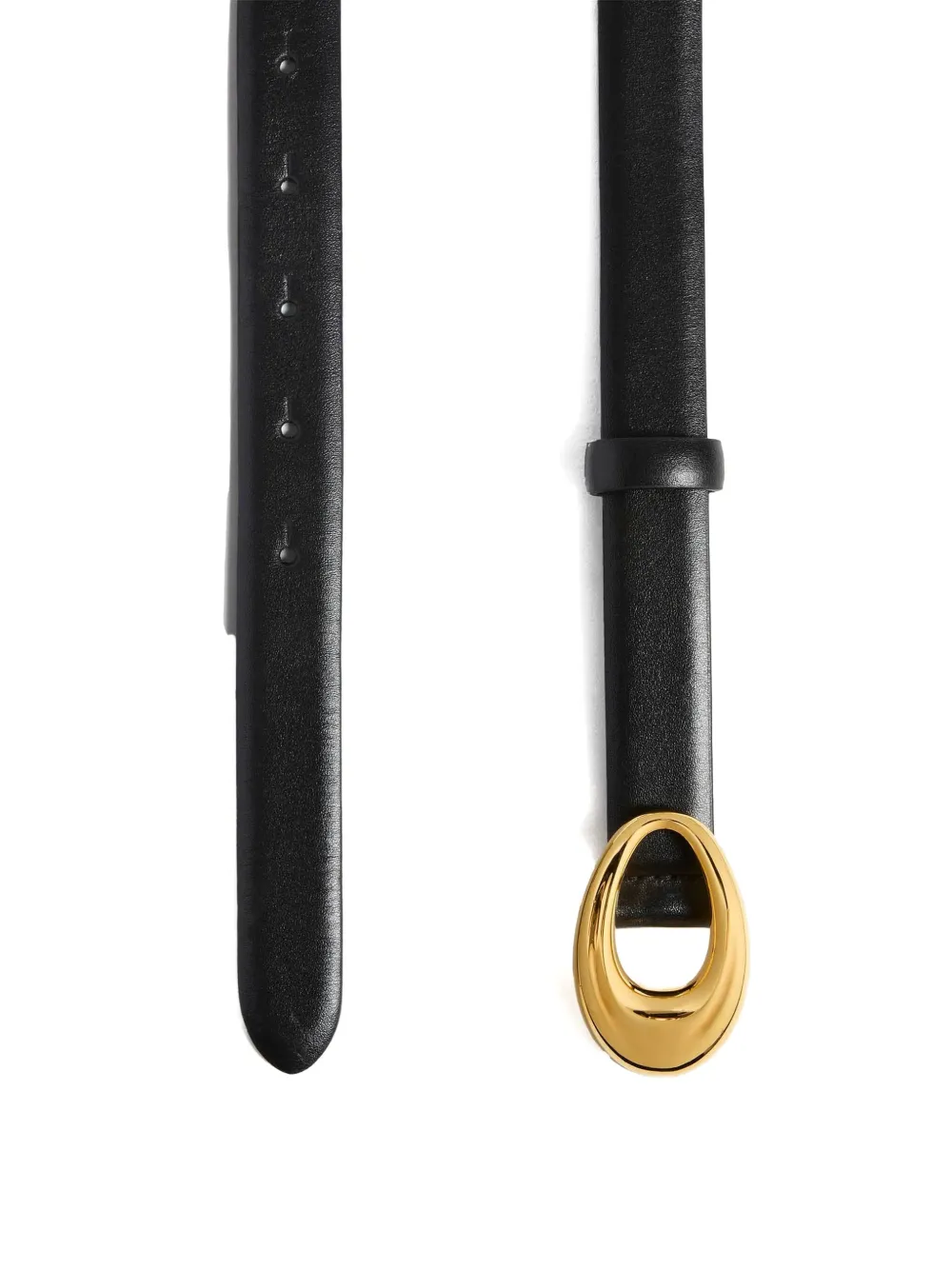 KHAITE Olivia calf-leather belt - Zwart