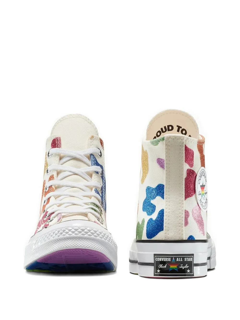 Converse Chuck 70 sneakers met glitterpatch Wit