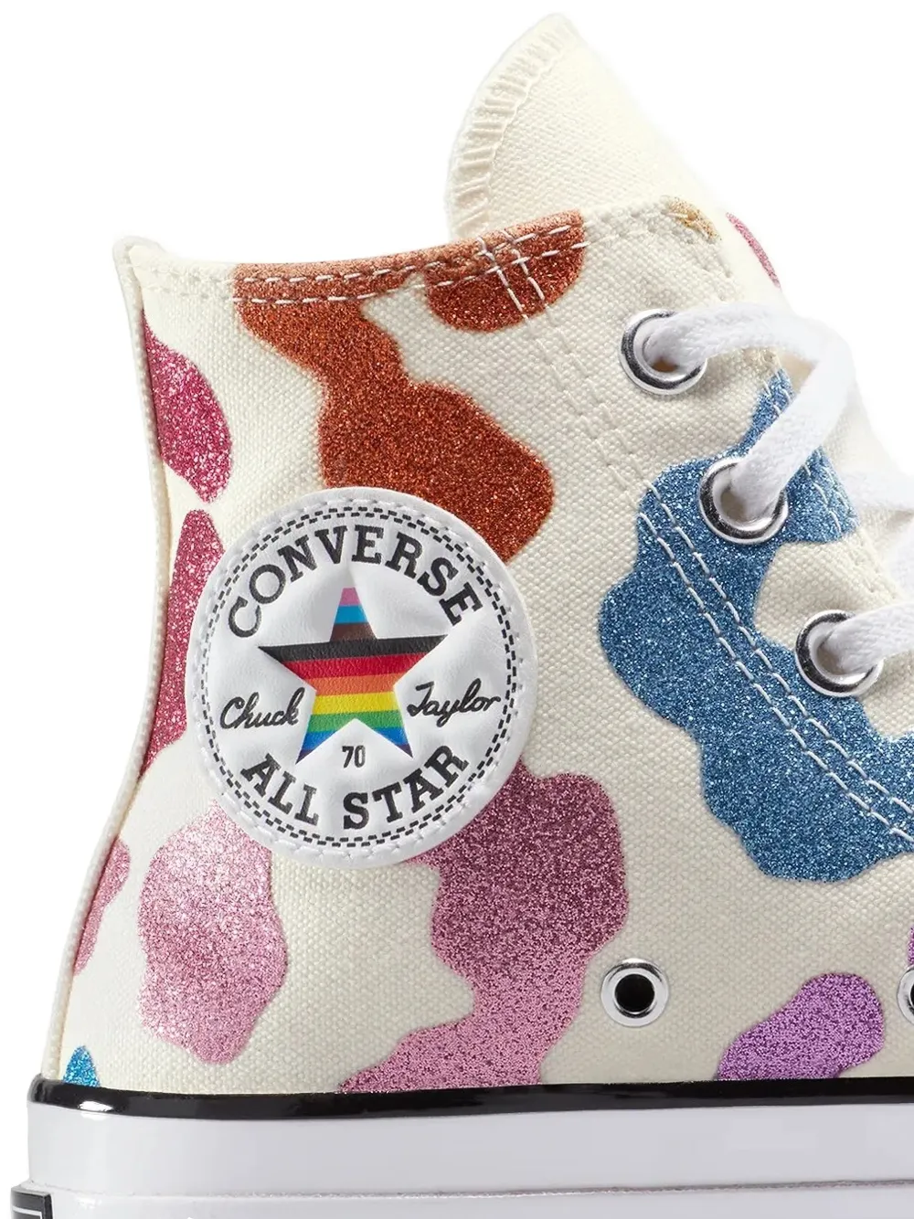 Converse Chuck 70 sneakers met glitterpatch Wit