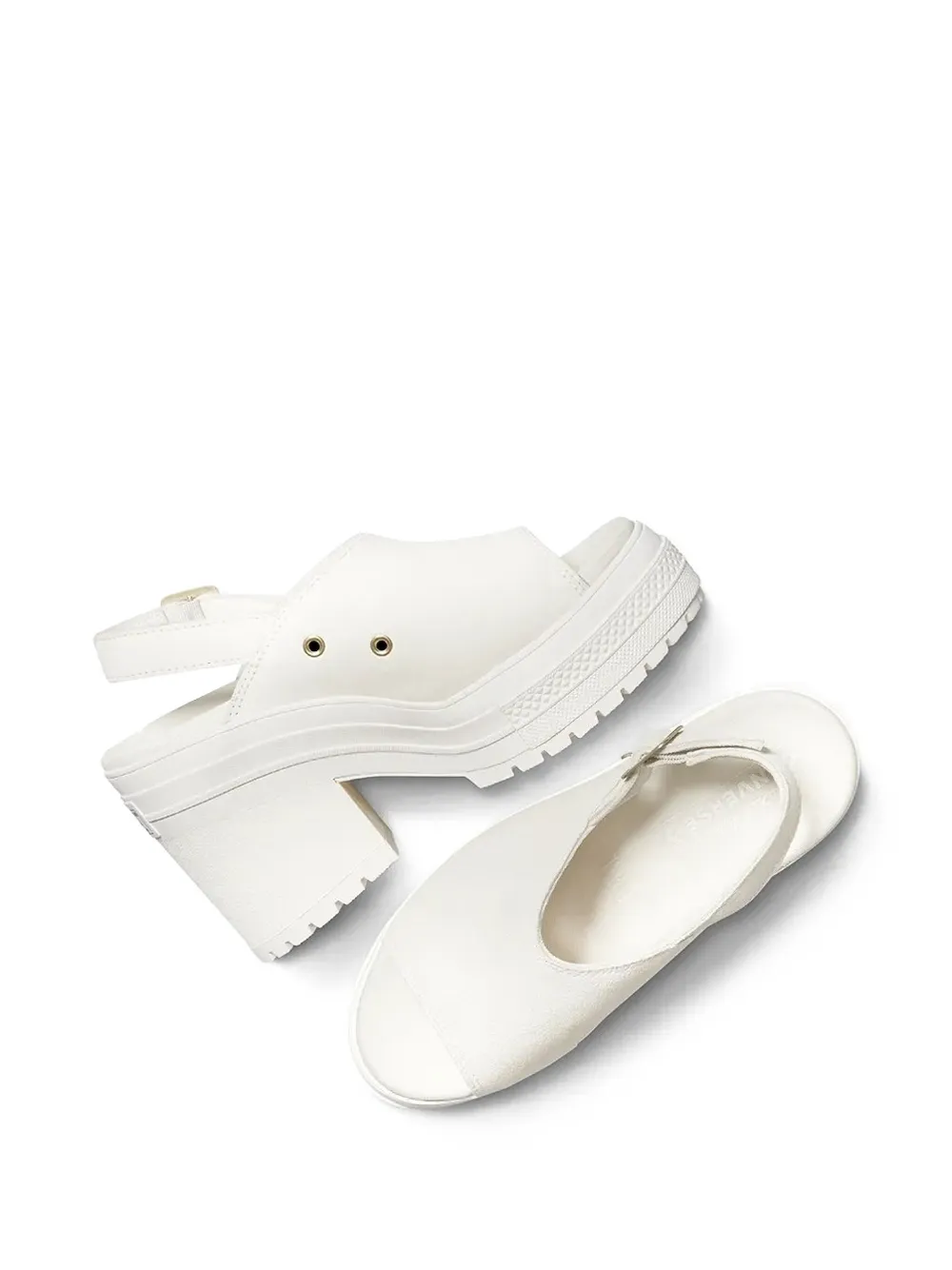Converse Chuck 70 De Luxe Slingback Platform Sandals In Neutral