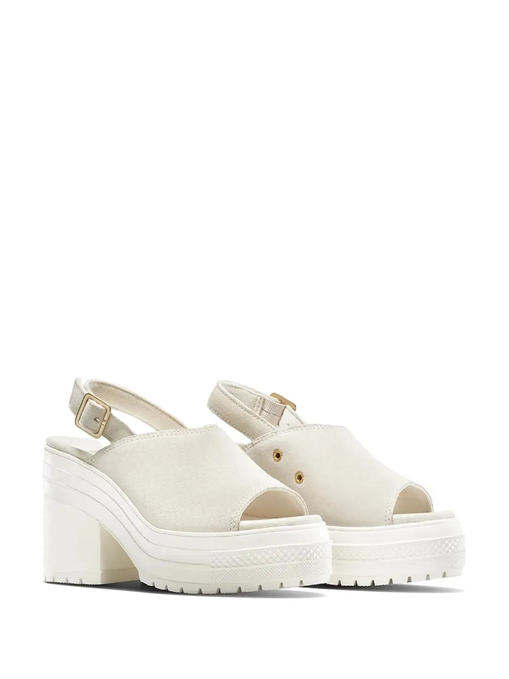 Converse Chuck 70 De Luxe slingback sandalen met plateauzool Beige