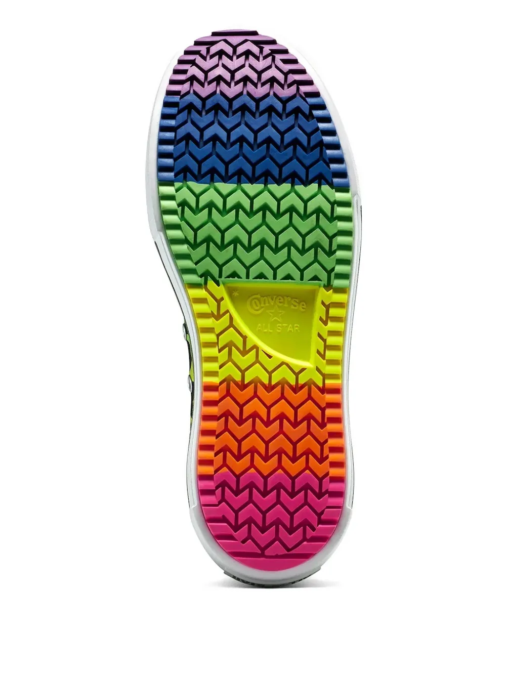 Converse Chuck Taylor rainbow platform sneakers Green