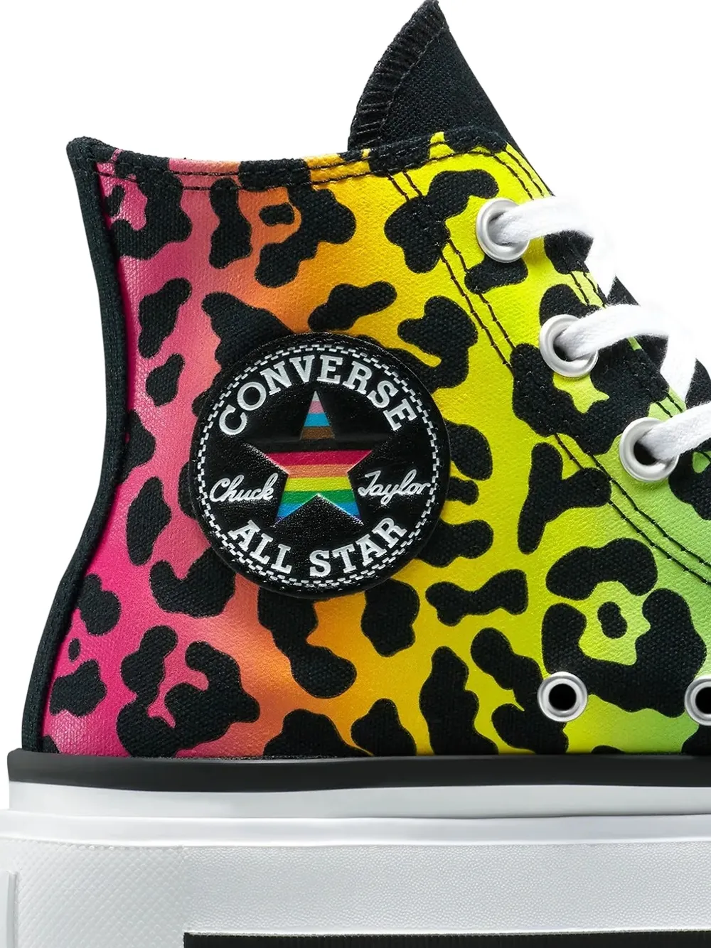 Converse Chuck Taylor rainbow platform sneakers Green