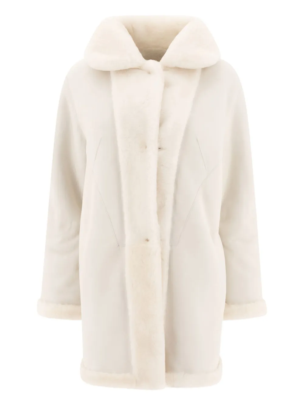 B & W shearling reversible coat - ニュートラル B & W shearling reversible coat - ニュートラル