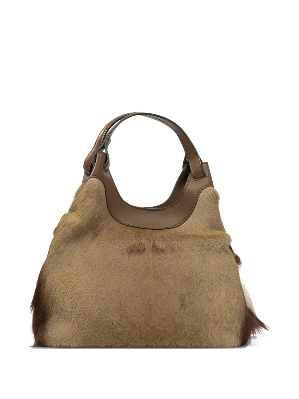 GIANNI CHIARINI Dua hair-on-hide leather shoulder bag Bruin