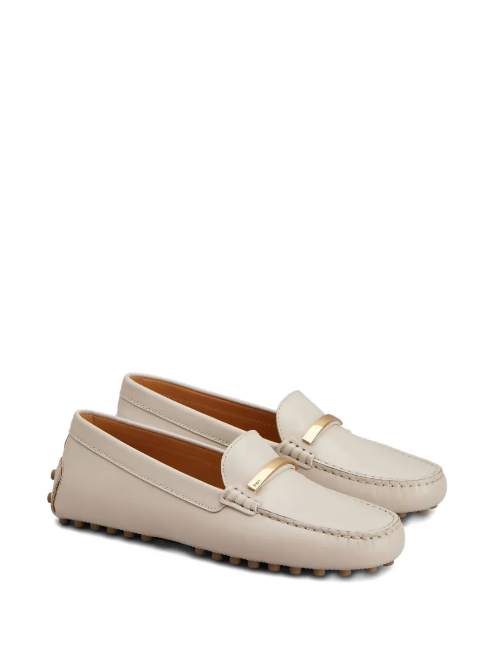 Tod's Gommino leather bar loafers Neutrals