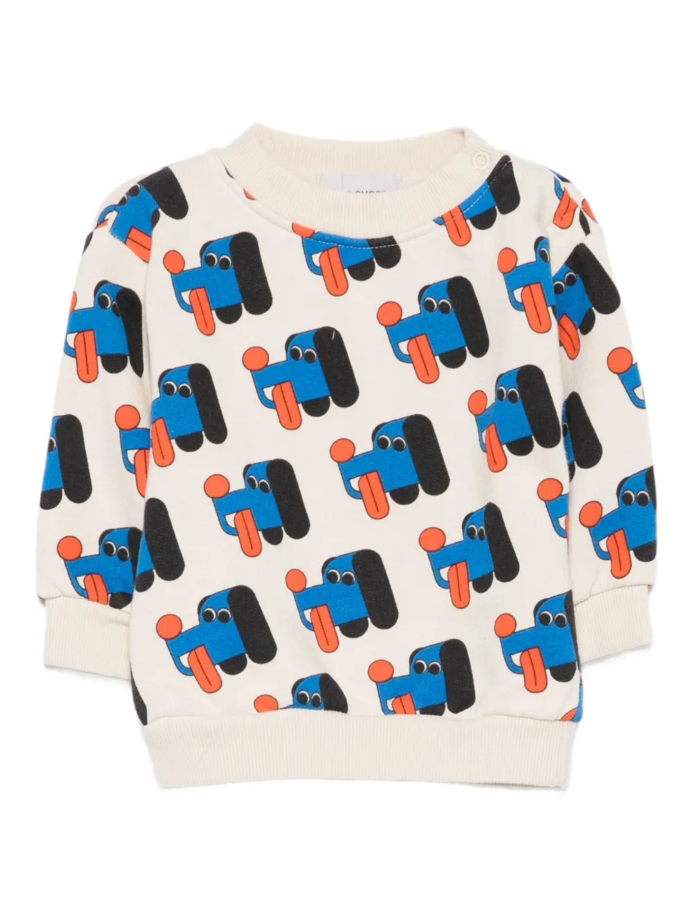 Bobo Choses Sweater met hondenprint Beige
