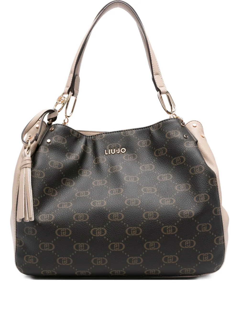 LIU JO logo-plaque tote bag Bruin