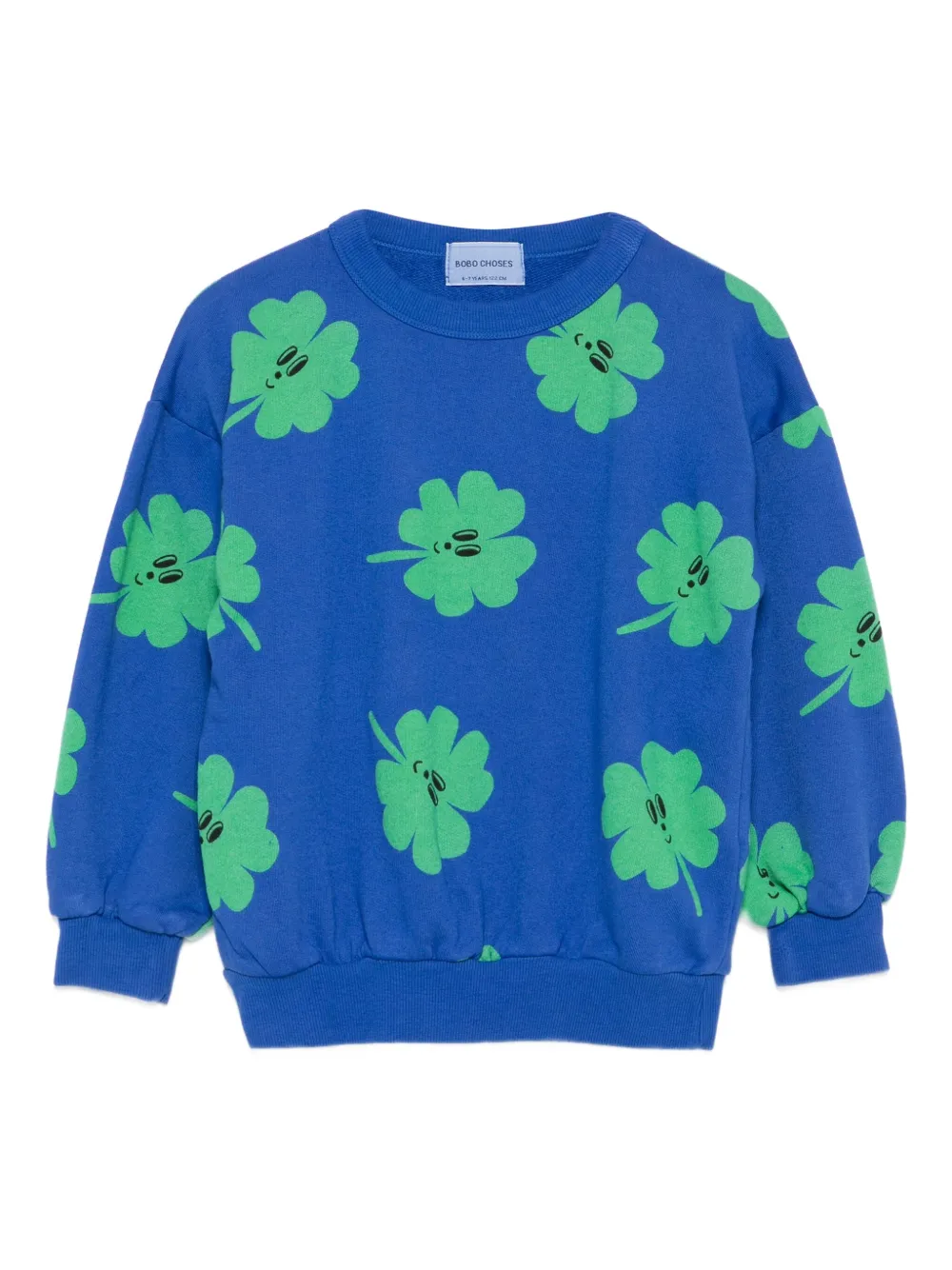 Bobo Choses Sweater met klaverprint Blauw