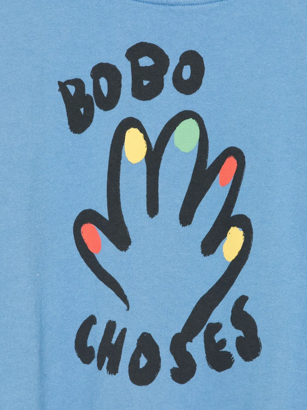 Bobo Choses Sweater met handprint Blauw