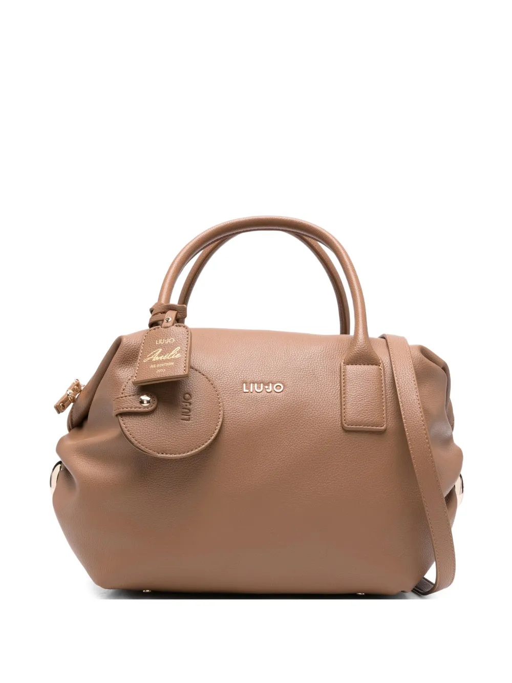 LIU JO logo-lettering tote bag Bruin