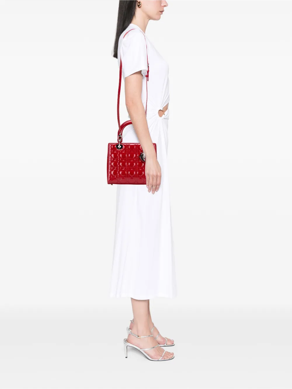 Christian Dior Pre-Owned 2018 Medium Patent Cannage Lady Dior satchel | Pre-Owned | Image 2