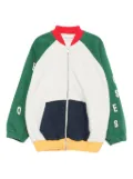 Bobo Choses colour-block zip-up bomber jacket - Grey
