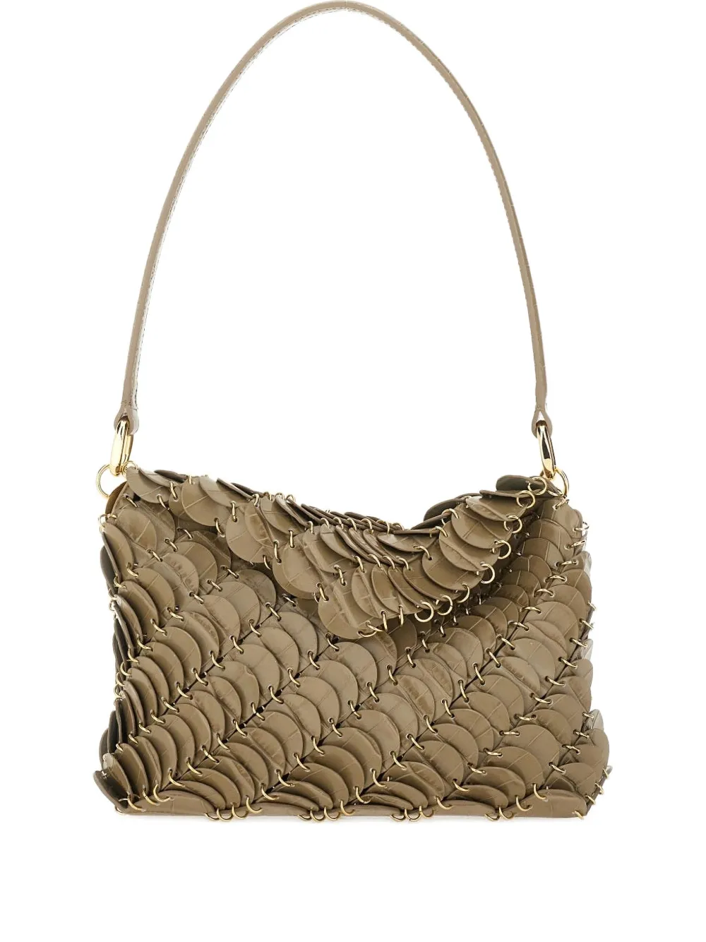 Rabanne Paco leather shoulder bag - Marrone