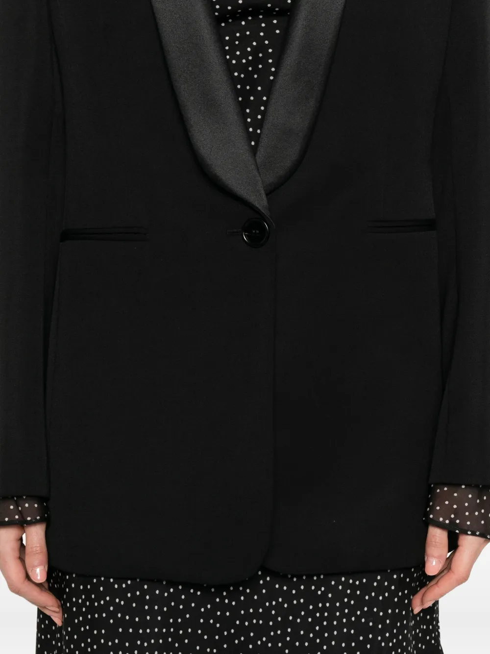 Chloé Blazer met satijnen revers Zwart