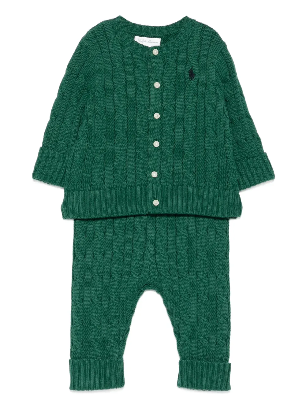POLO RALPH LAUREN KIDS Kabelgebreide broek (set van twee) Groen