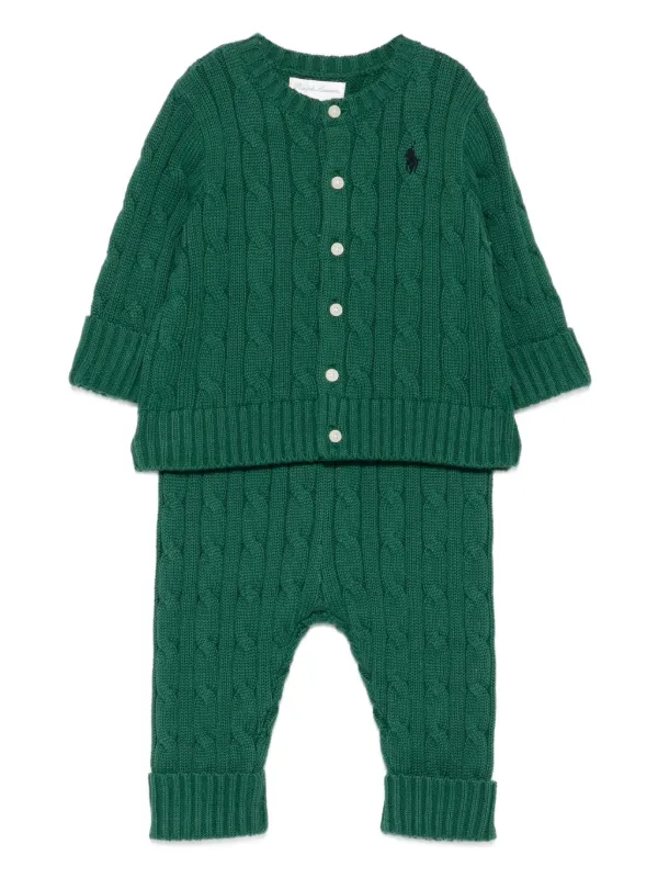 POLO RALPH LAUREN KIDS ケーブルニット パンツ セット | グリーン 