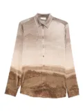 Pierre-Louis Mascia landscape-print shirt - Brown