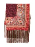Pierre-Louis Mascia paisley-pattern fringed scarf - Red