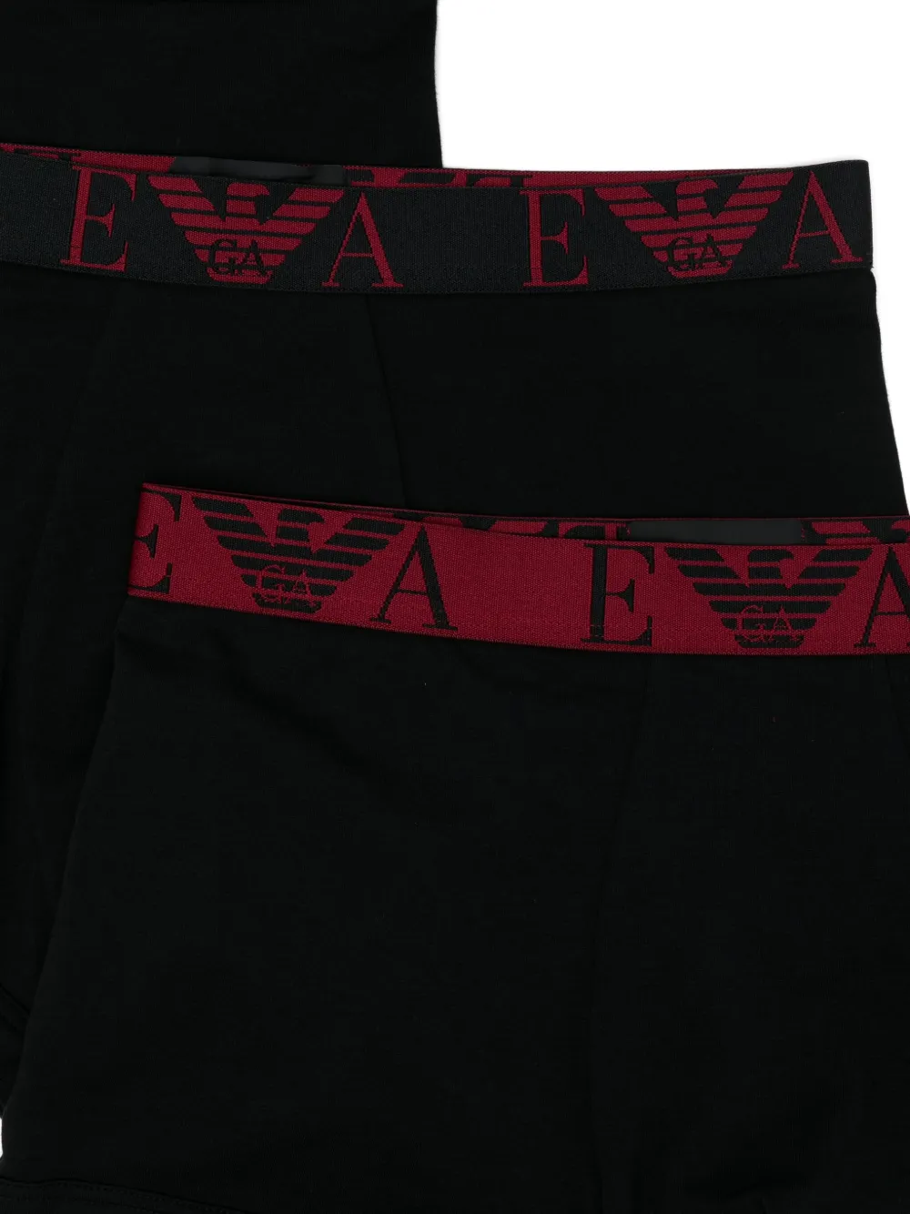 Emporio Armani Drie boxershorts met logoband Zwart