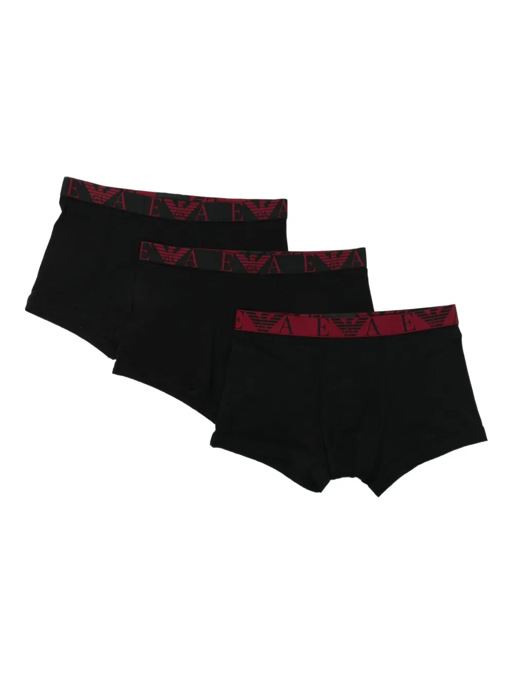 Emporio Armani logo-waistband boxer briefs (set of three) | Black | Image 1