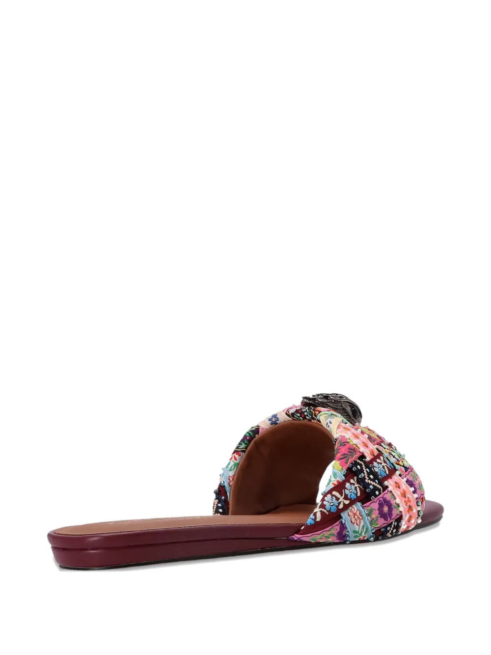 Kurt Geiger London Kensington woven-strap flat sandals Red
