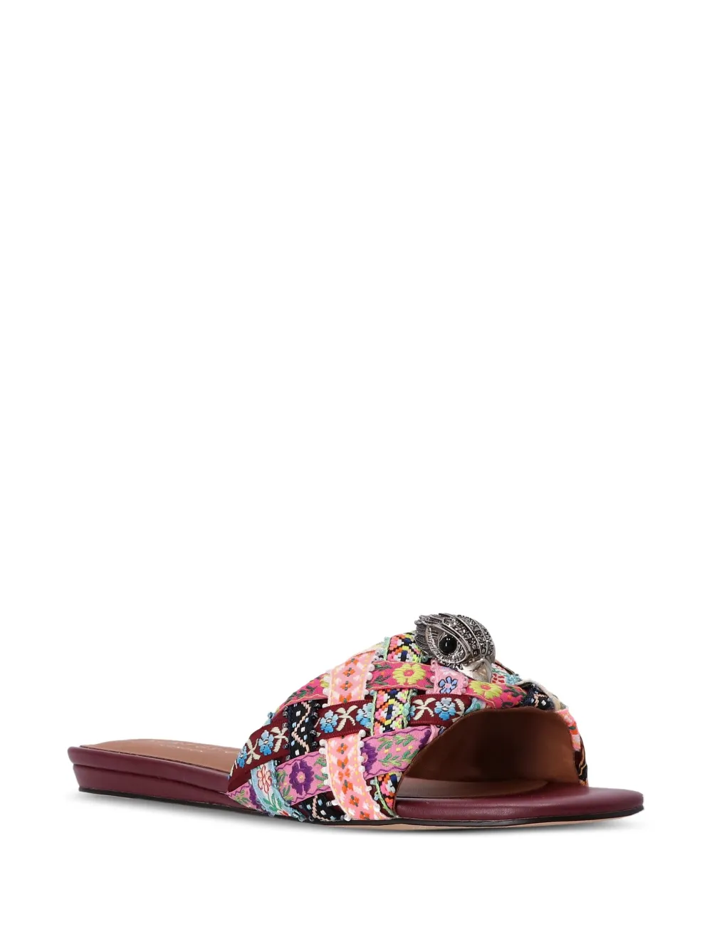 Kurt Geiger London Kensington woven-strap flat sandals Red