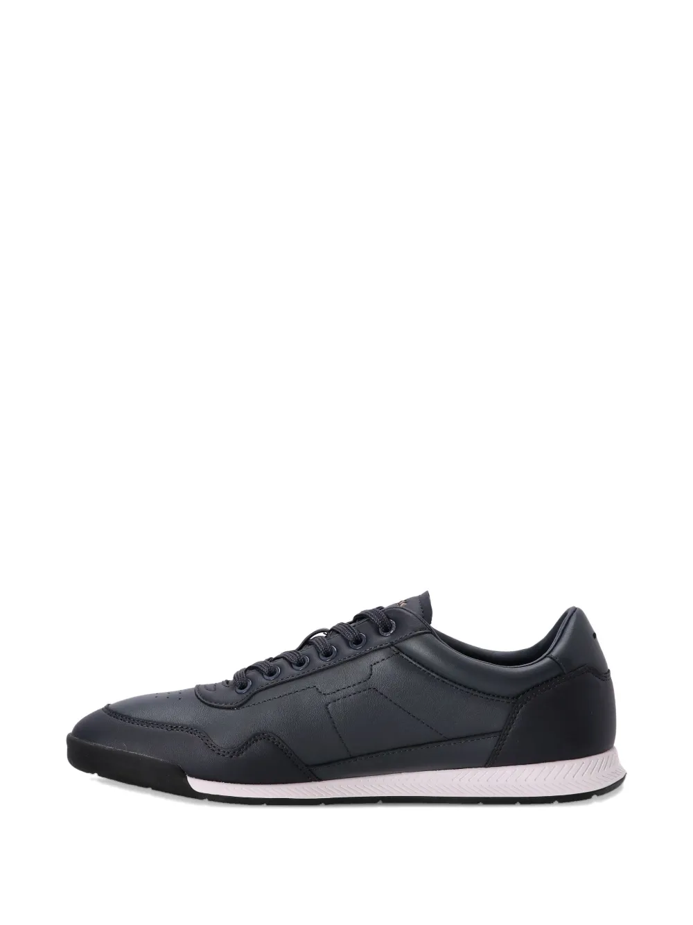 BOSS logo-detail leather sneakers Blue
