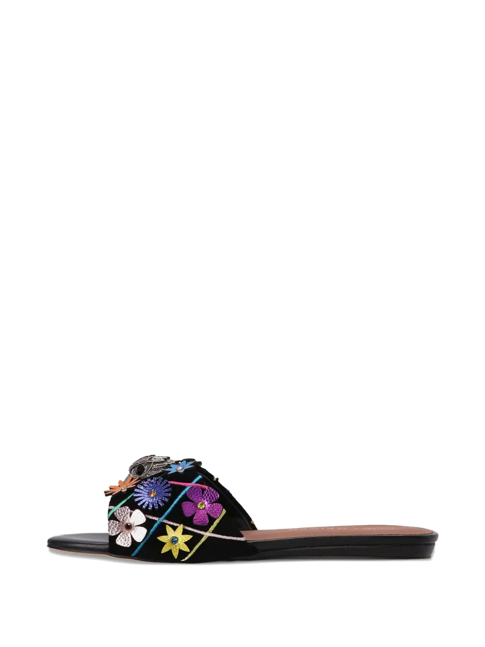 Kurt Geiger London flower-embellished sandals Black