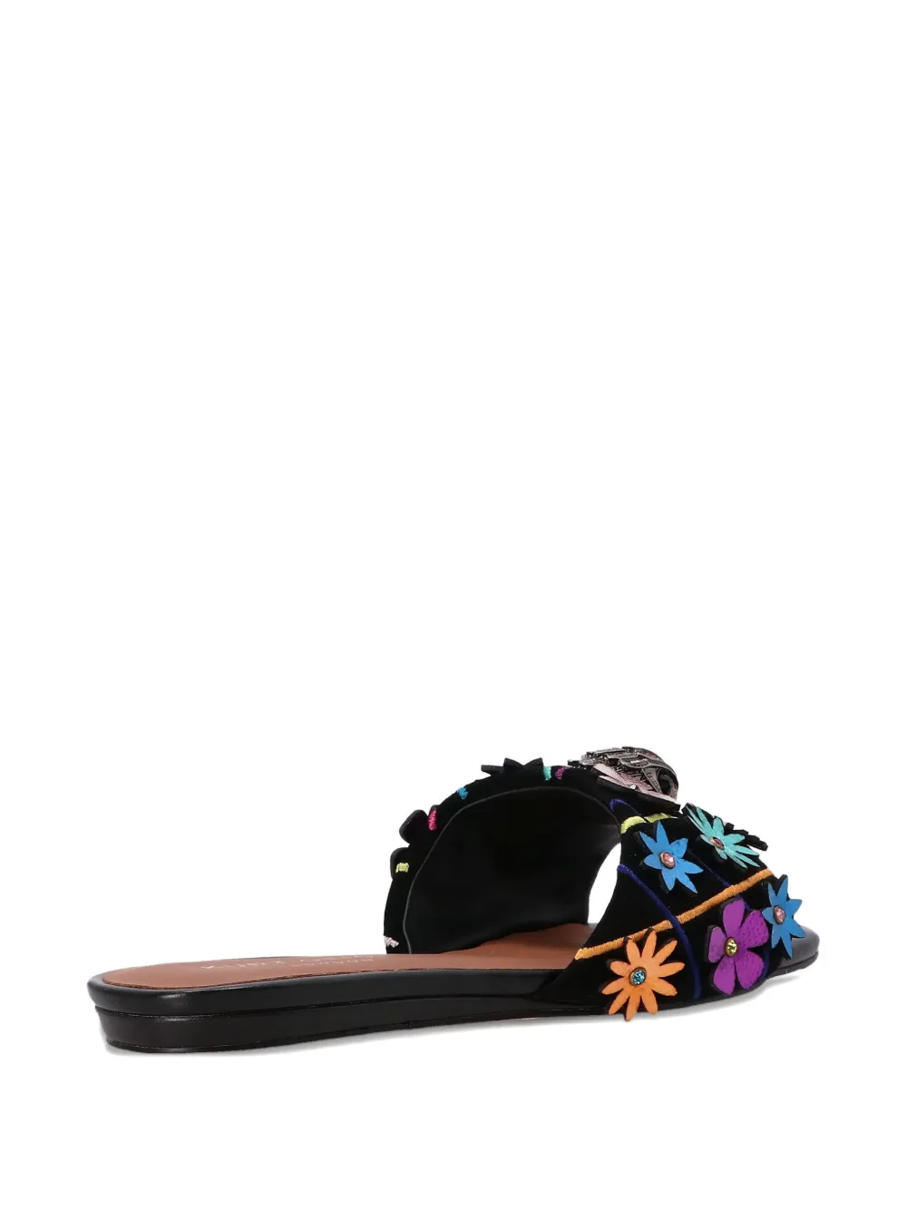 Kurt Geiger London flower-embellished sandals Black