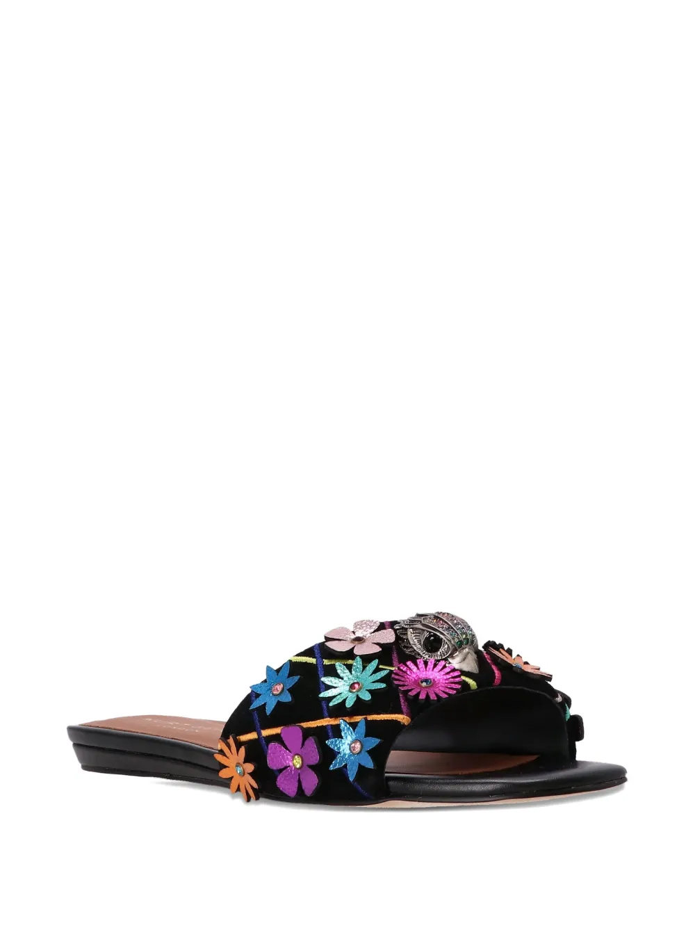 Kurt Geiger London flower-embellished sandals Black