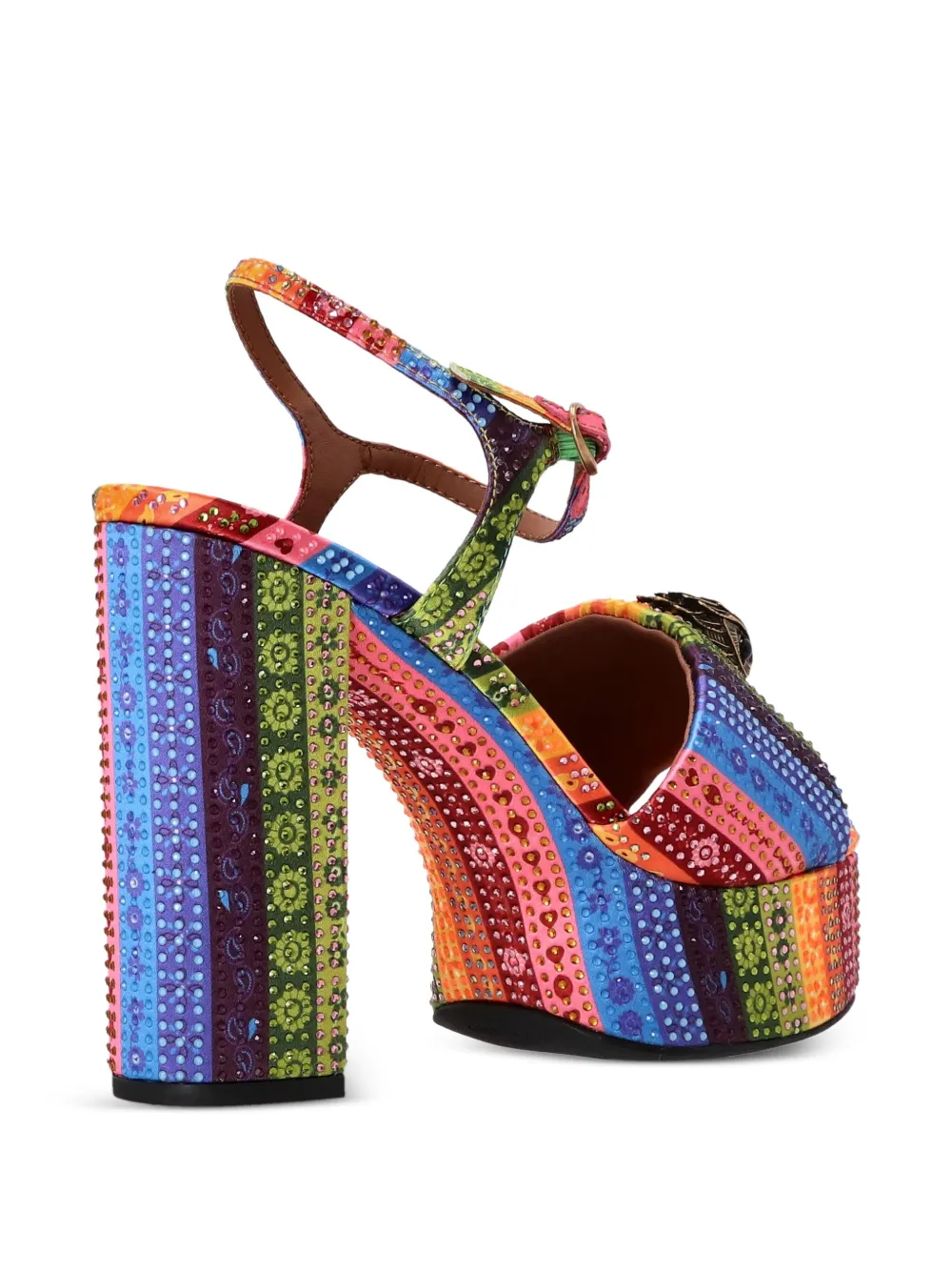Kurt Geiger London 125mm Kensington crystal-embellished platform sandals Neutrals