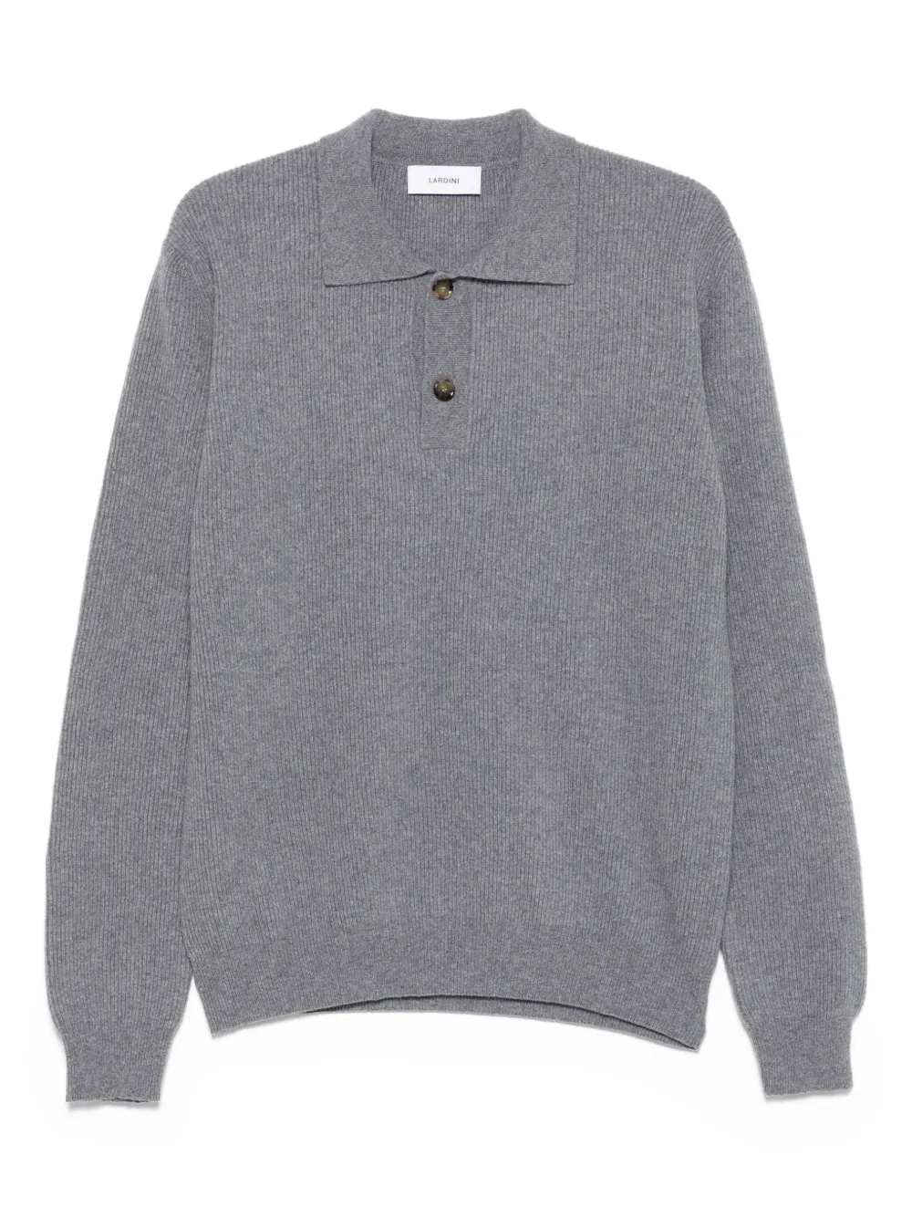 Lardini playera tipo polo tejida de canalé | gris | Image 1