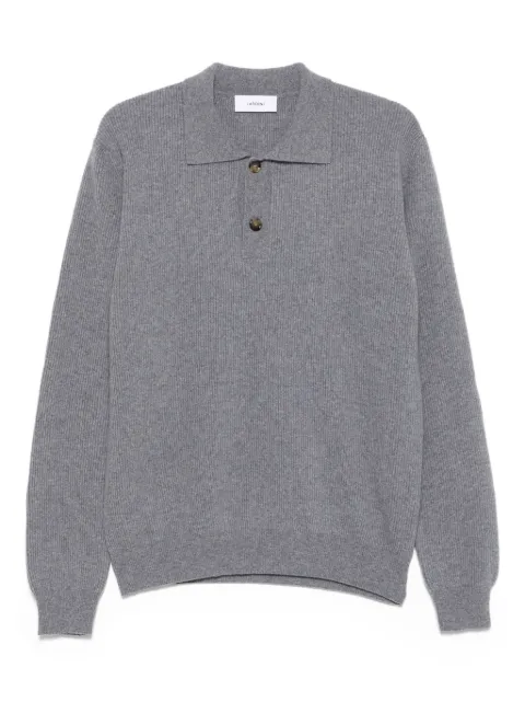 Lardini ribbed-knit polo shirt