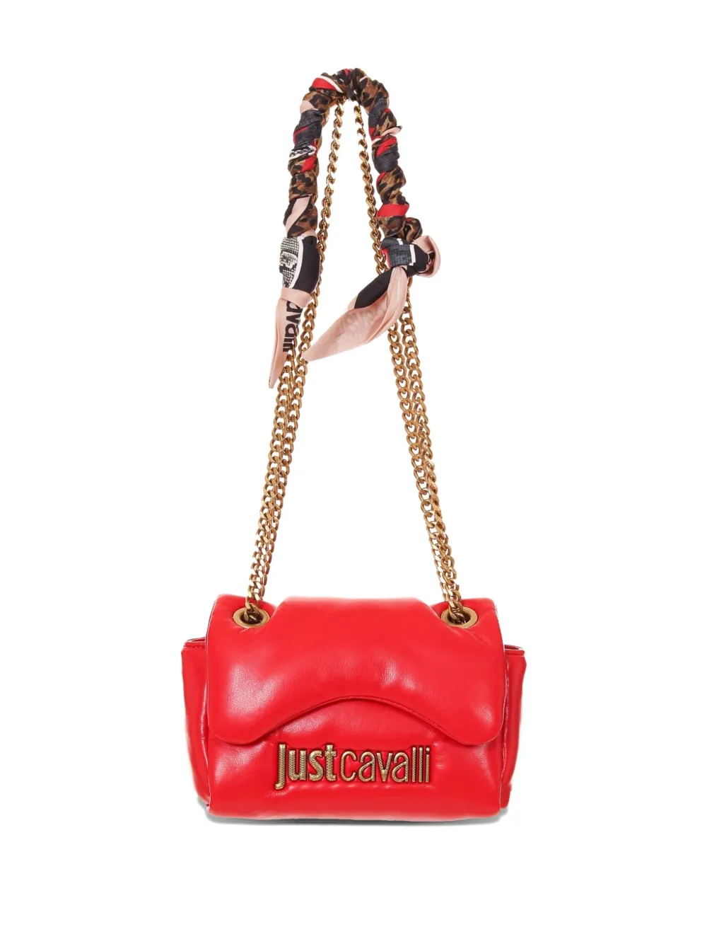 Just Cavalli Quilted Chain Mini Bag In Red