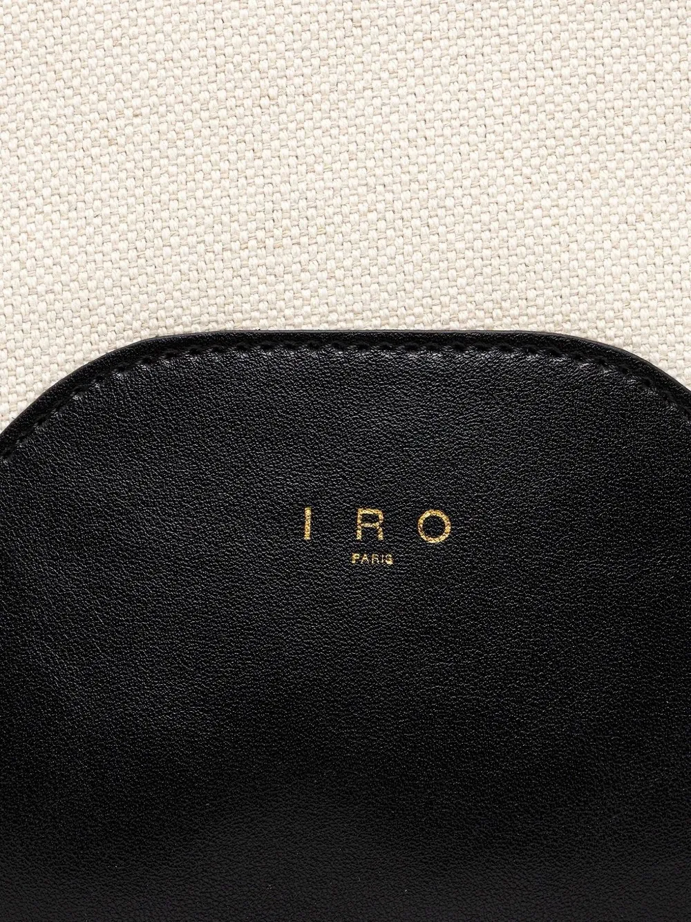 IRO leather-trimmed tote bag Beige