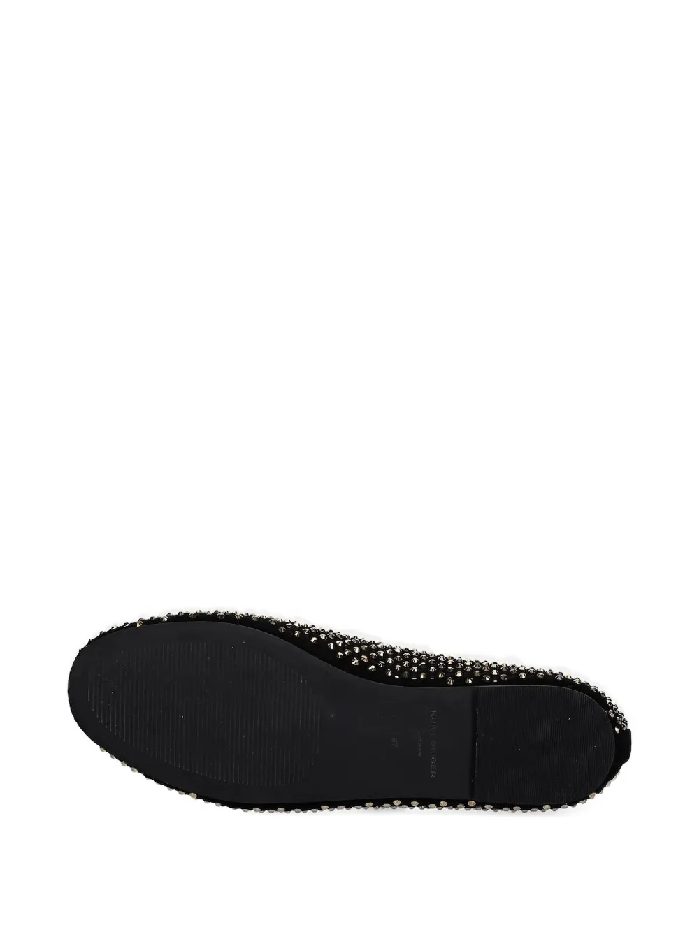 Kurt Geiger Crystal-embellished Ballet Flats In Black